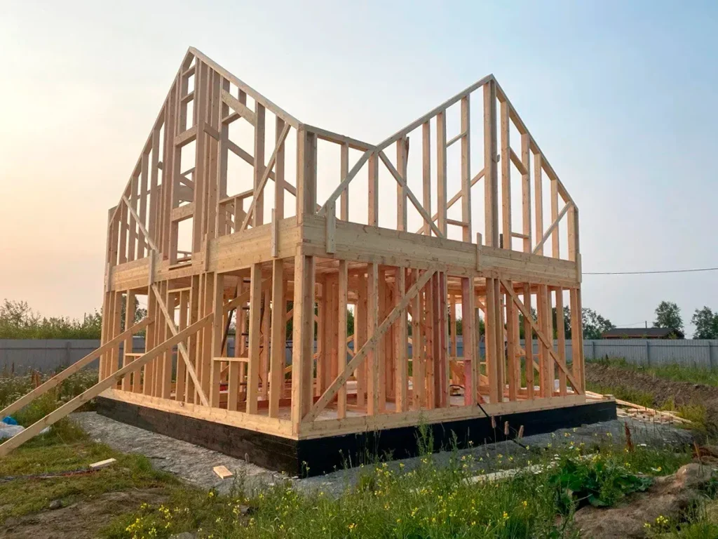 Изображение с технологией строительства Фахверк