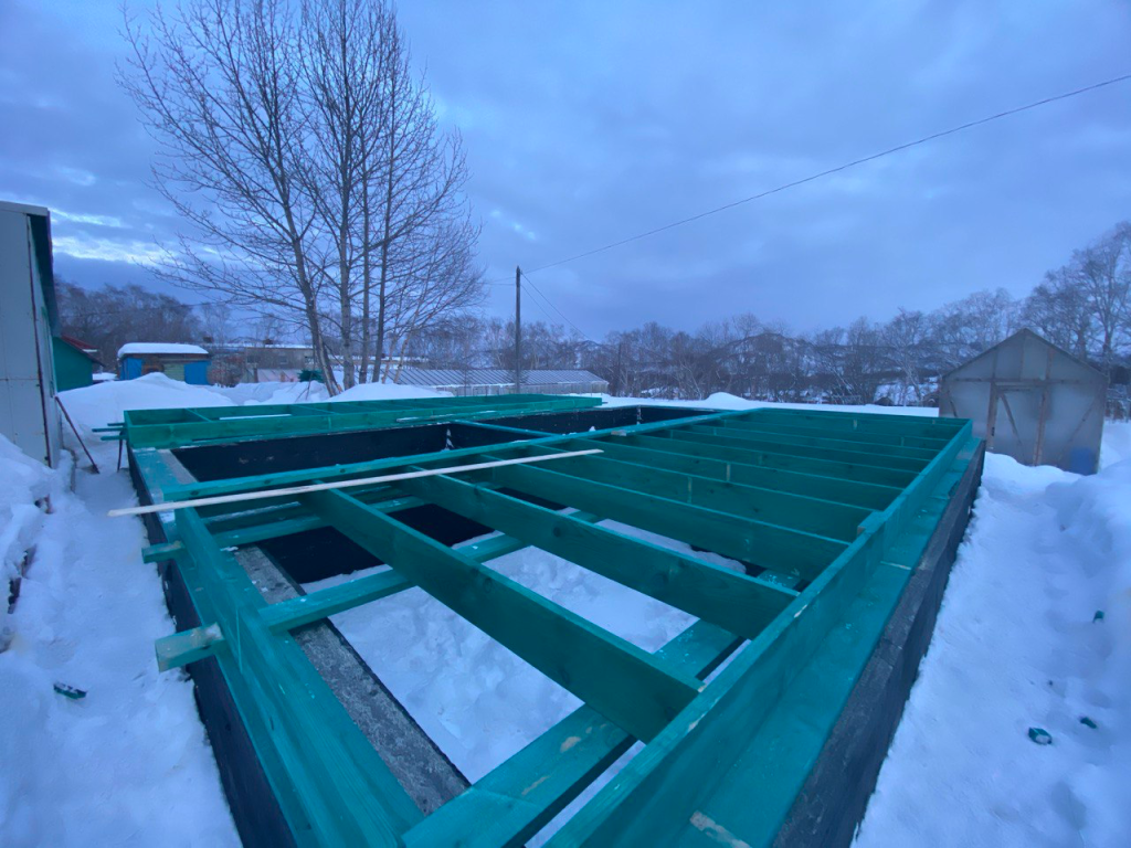 Изображение с ростверковым типом фундамента.