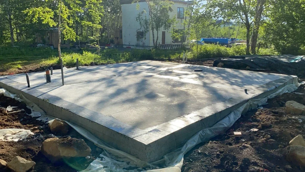 Изображение с плитным типом фундамента.